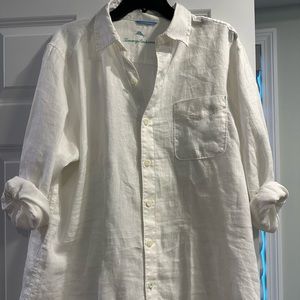 Men’s Timmy Bahama 100% Linen white shirt